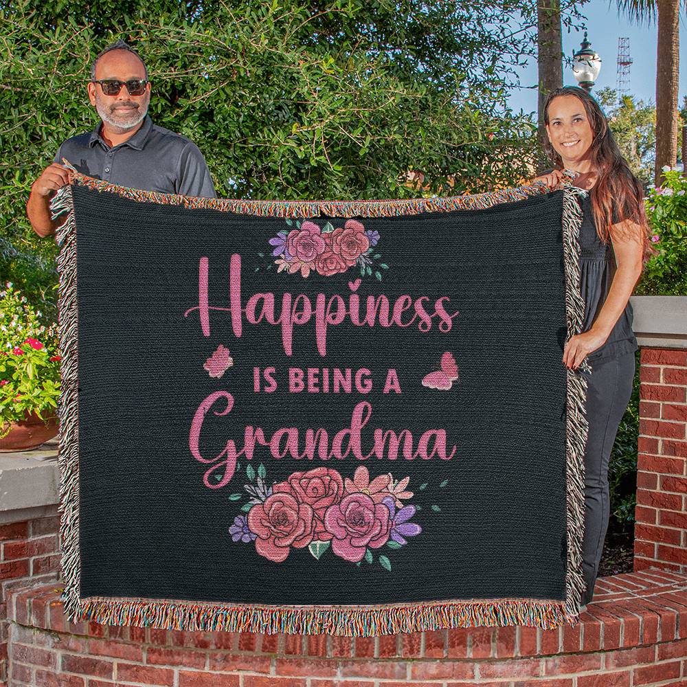 Grandma Heirloom Photo Woven Blanket