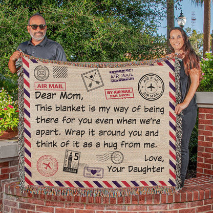 Dear Mom Heirloom Photo Woven Blanket