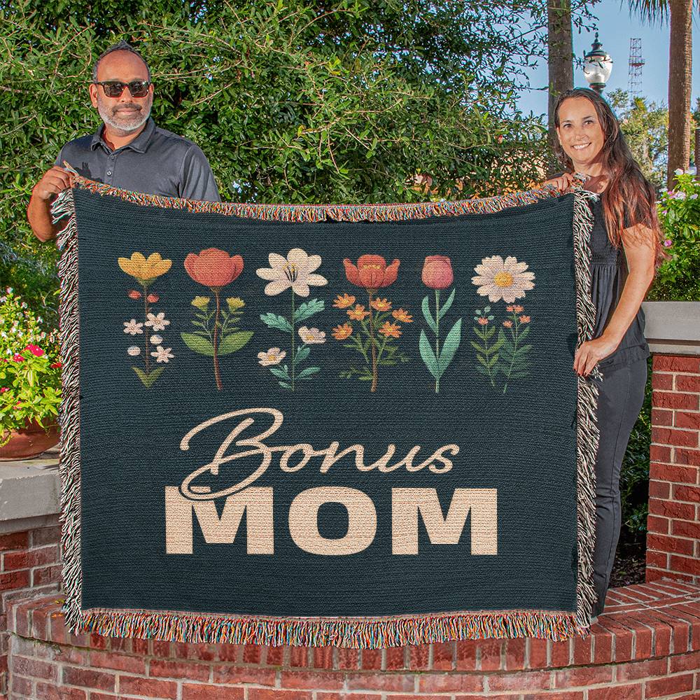 Bonus Mom Heirloom Photo Woven Blanket