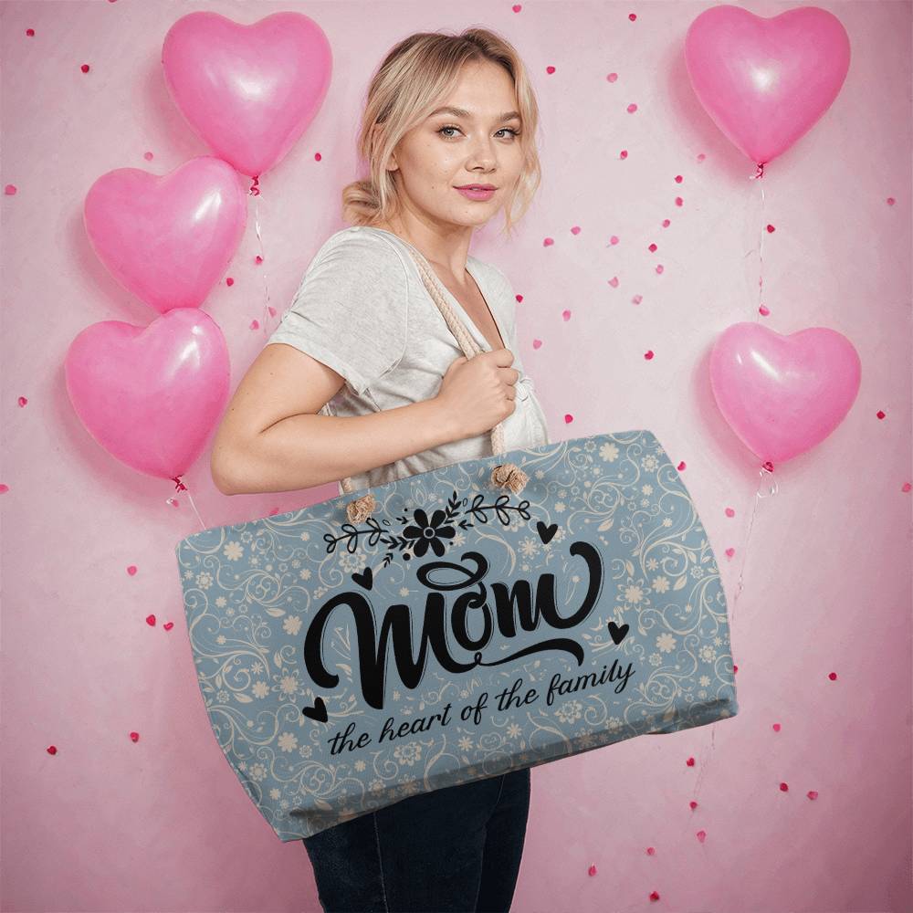 Mom  the heart Weekender Tote