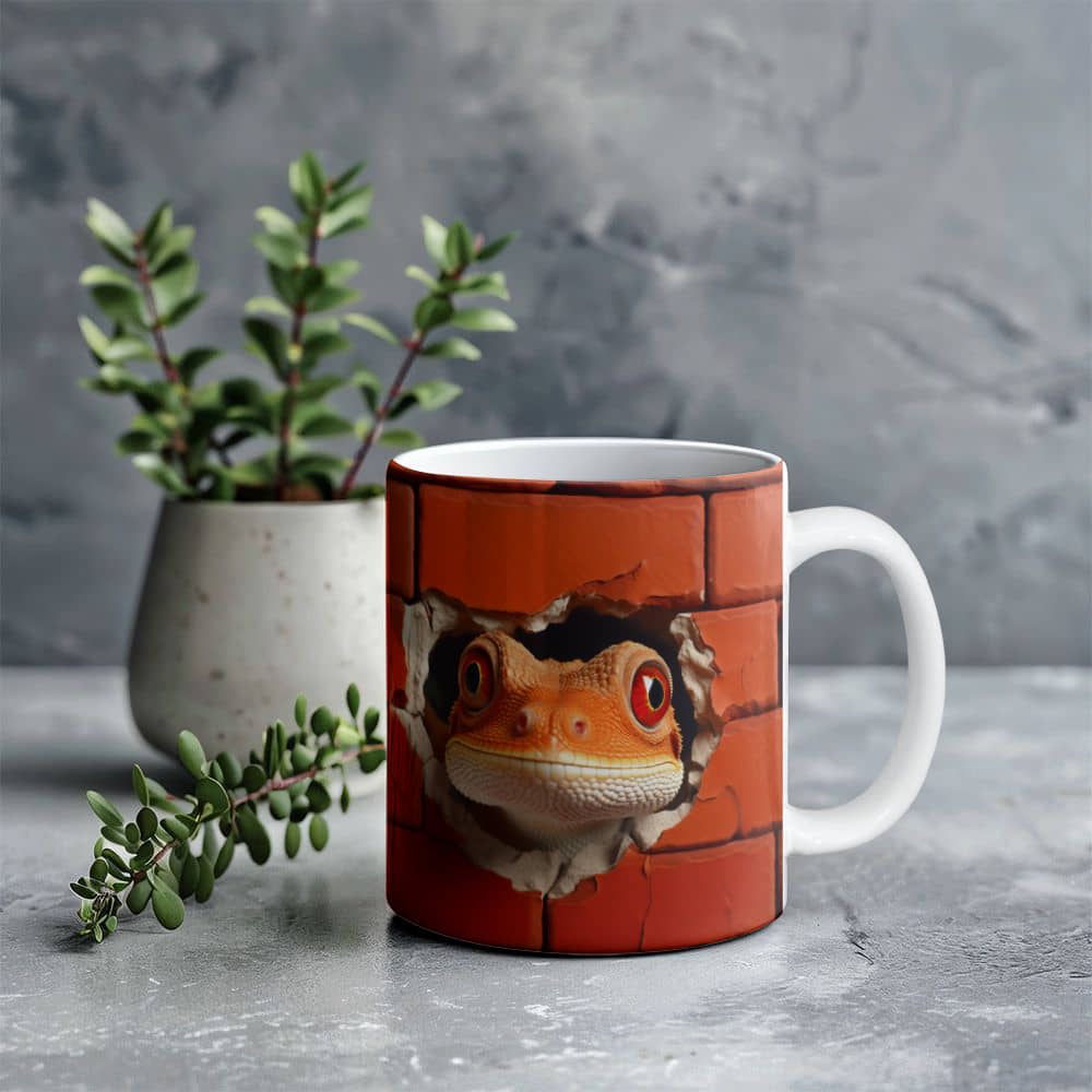 Funny Lizard Coffee  Ceramic Mug !