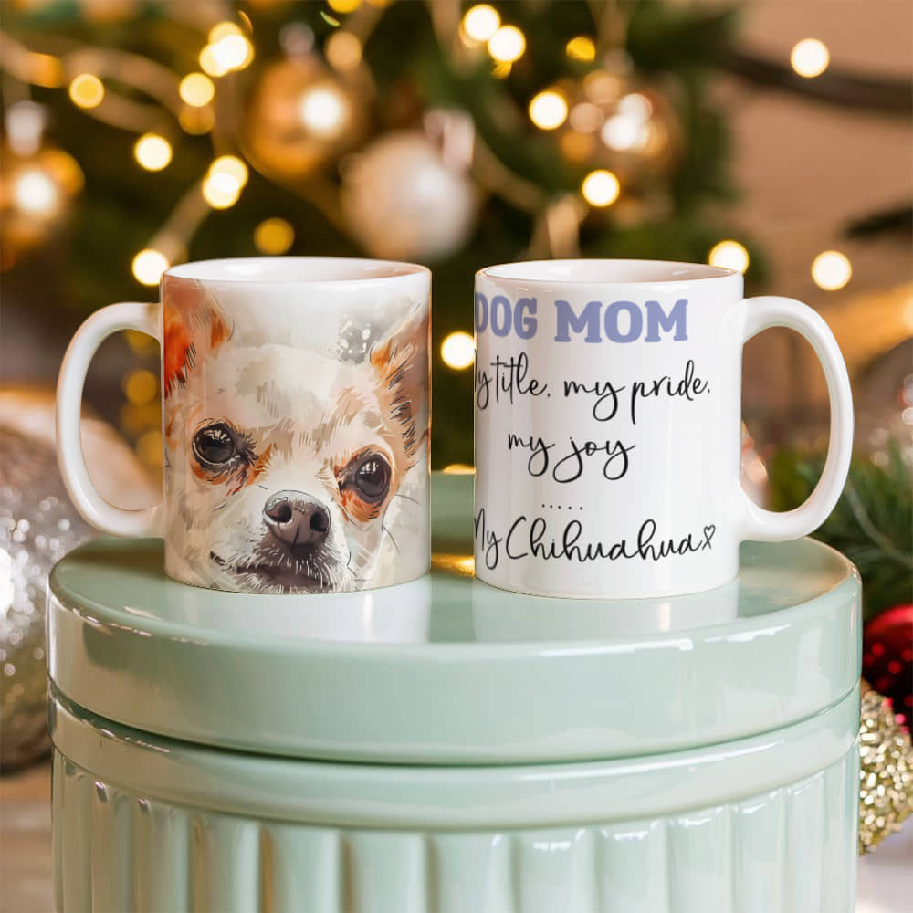 Dog Mom White Ceramic Mug