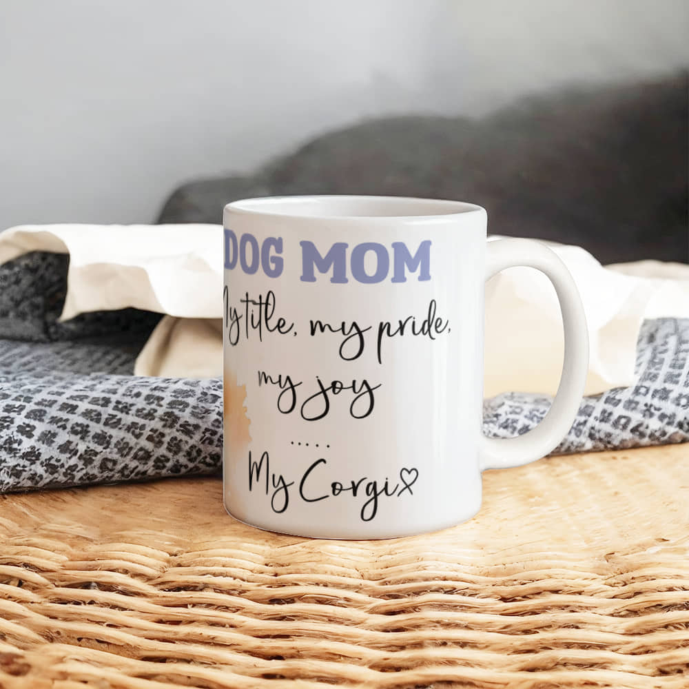 DOG MOM  White Ceramic Mug