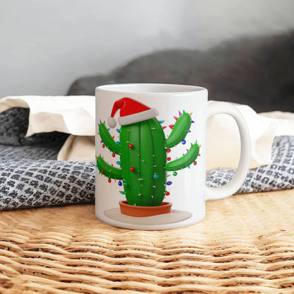 Cactus White Ceramic Mug