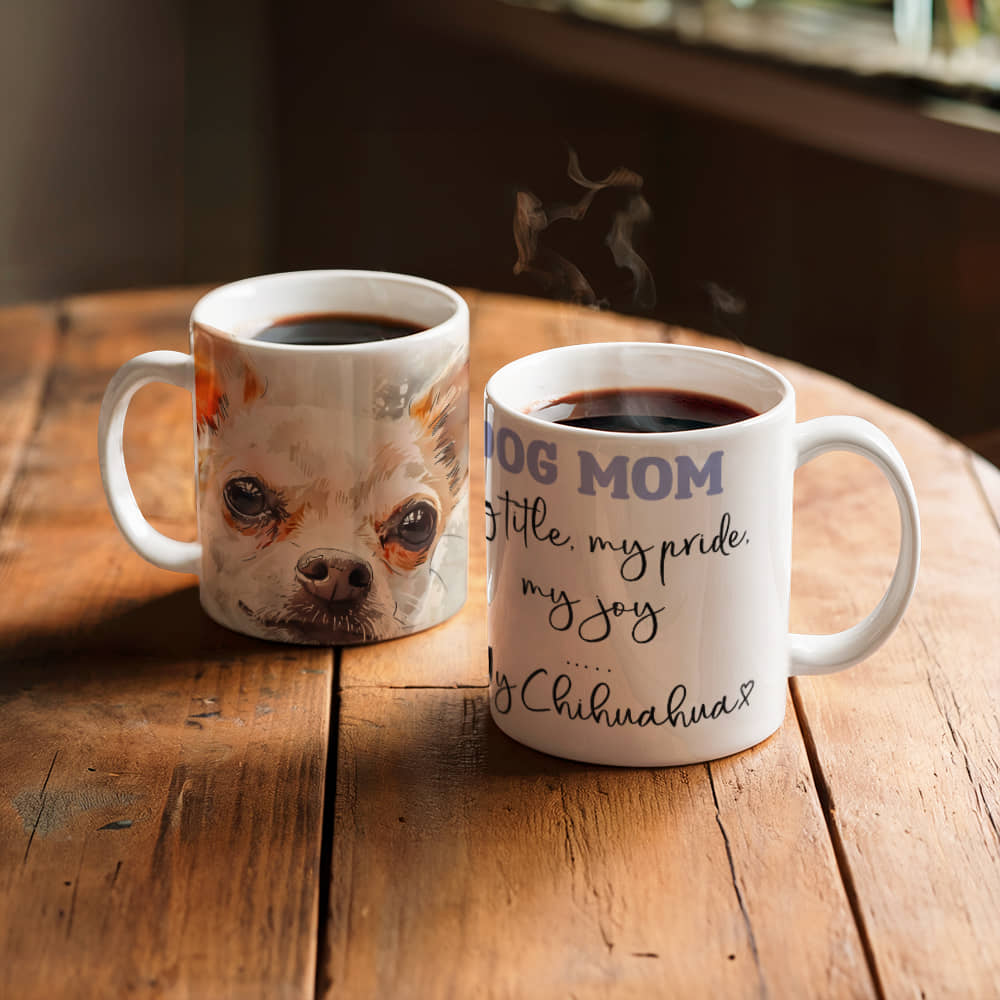 Dog Mom White Ceramic Mug