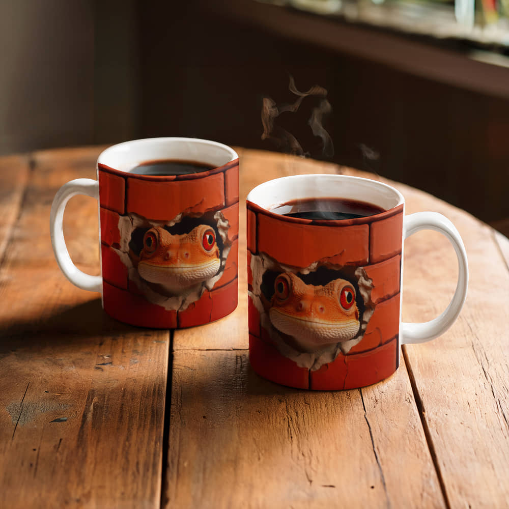 Funny Lizard Coffee  Ceramic Mug !