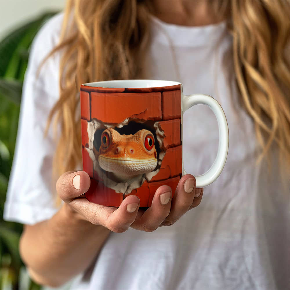 Funny Lizard Coffee  Ceramic Mug !