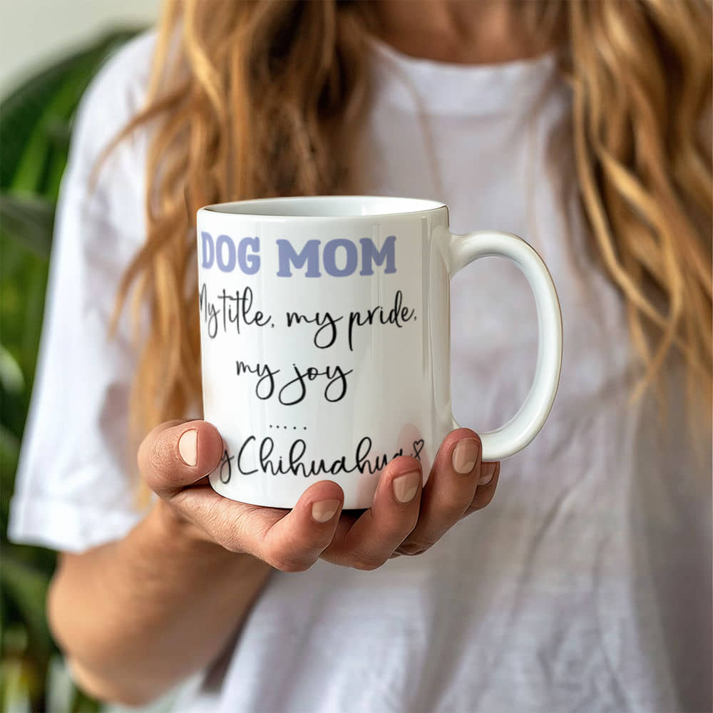 Dog Mom White Ceramic Mug