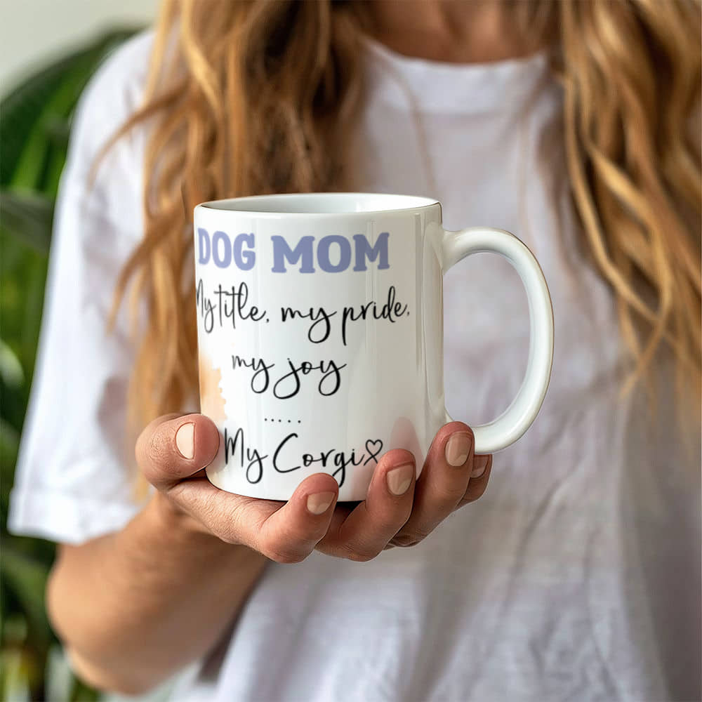 DOG MOM  White Ceramic Mug