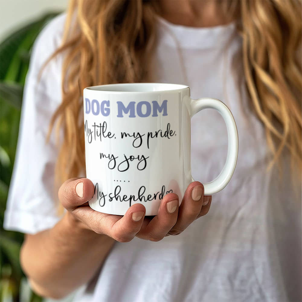 DOG MOM  White Ceramic Mug