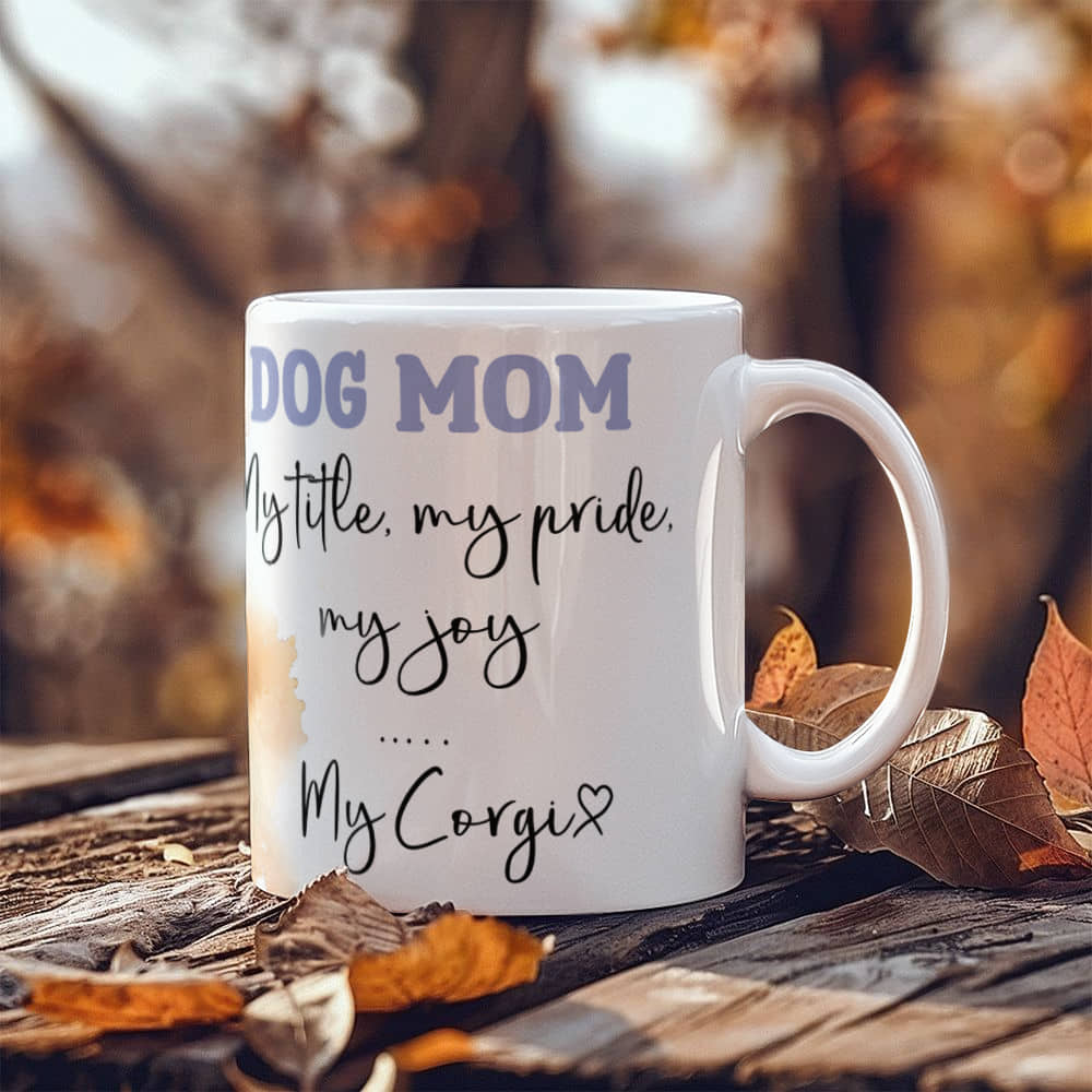 DOG MOM  White Ceramic Mug