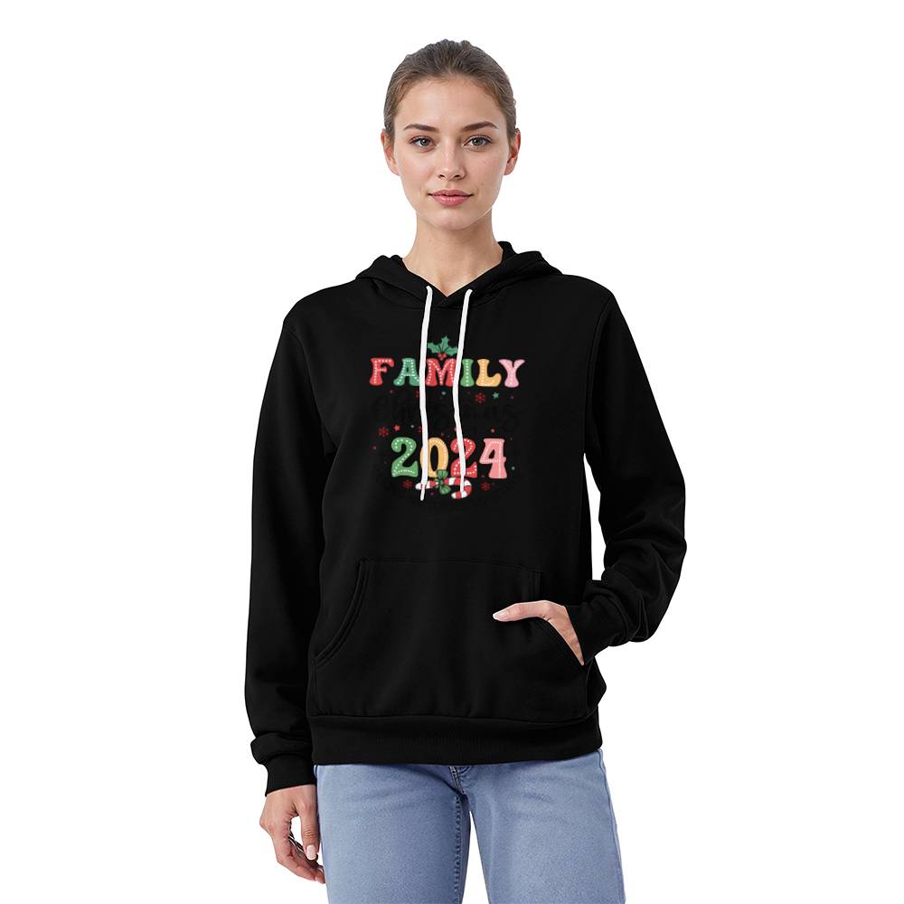 Family christmas 2024 Bella + Canvas 3719 Unisex Pullover Hoodie Front Print