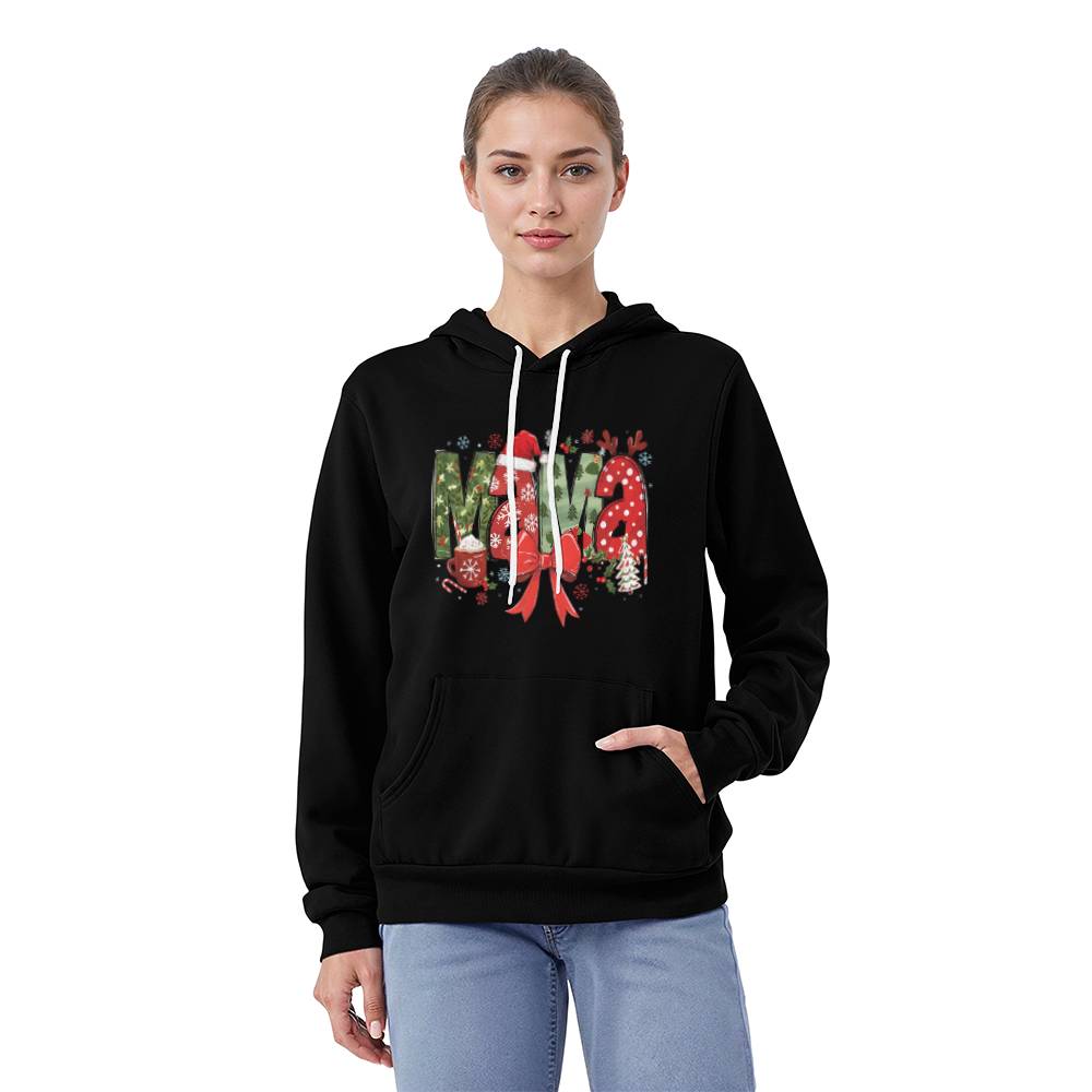 MAMA Bella + Canvas 3719 Unisex Pullover Hoodie Front Print