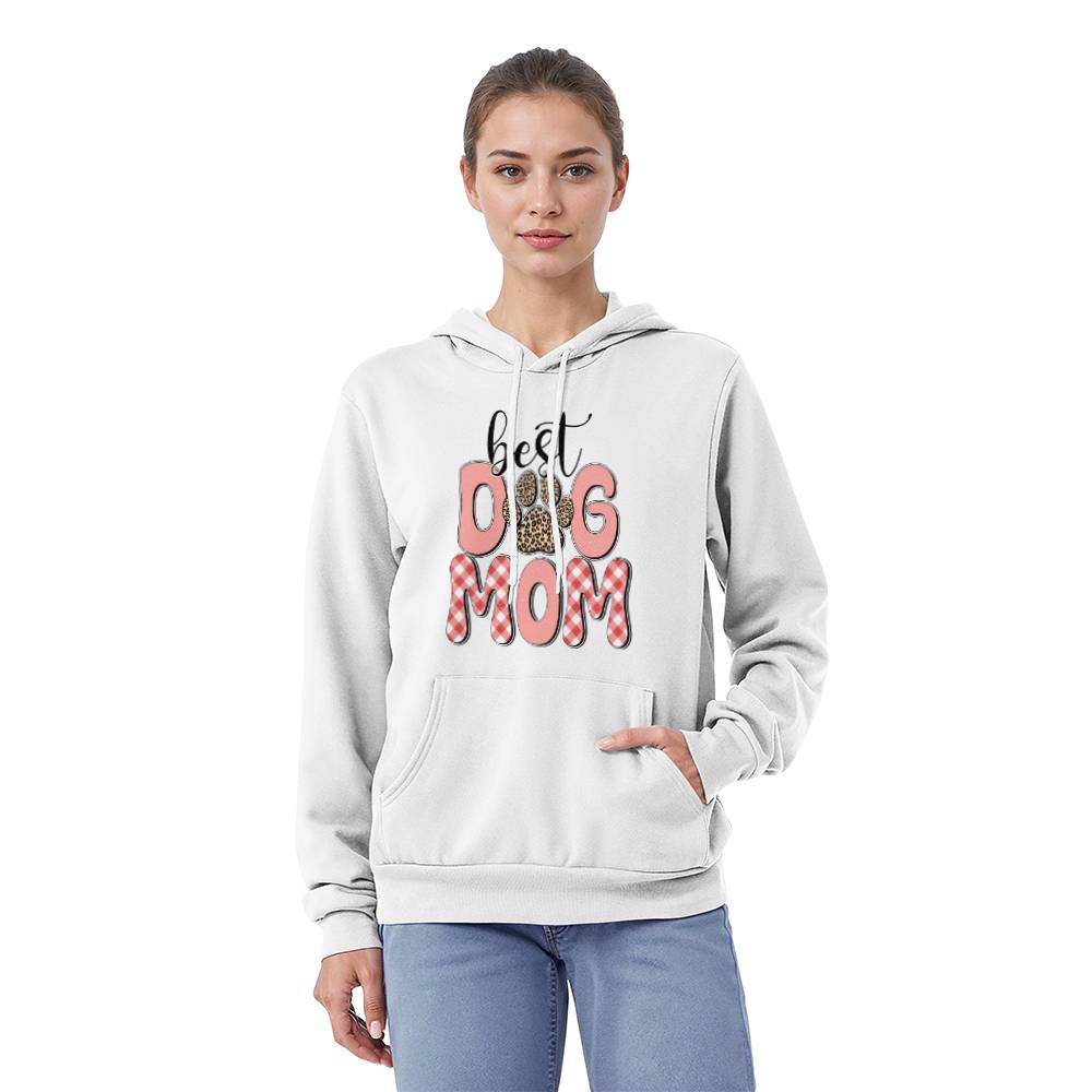 Best Dog Mom Bella + Canvas 3719 Unisex Pullover Hoodie Front Print