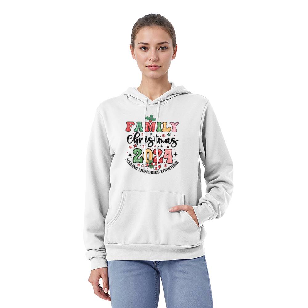 Family christmas 2024 Bella + Canvas 3719 Unisex Pullover Hoodie Front Print