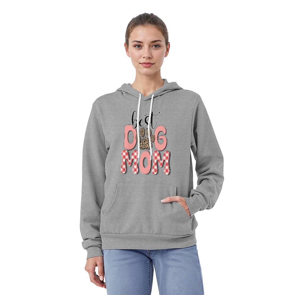 Best Dog Mom Bella + Canvas 3719 Unisex Pullover Hoodie Front Print