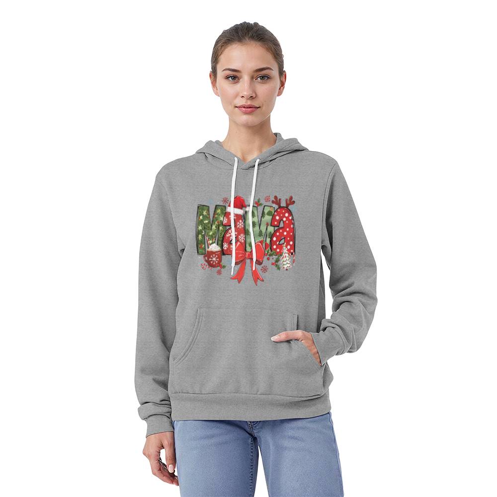 MAMA Bella + Canvas 3719 Unisex Pullover Hoodie Front Print