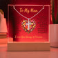 To  My Man Keepsake Acrylic & Stainless Steel Cross Necklace