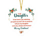 T o my daughter High Gloss Heart Ornament